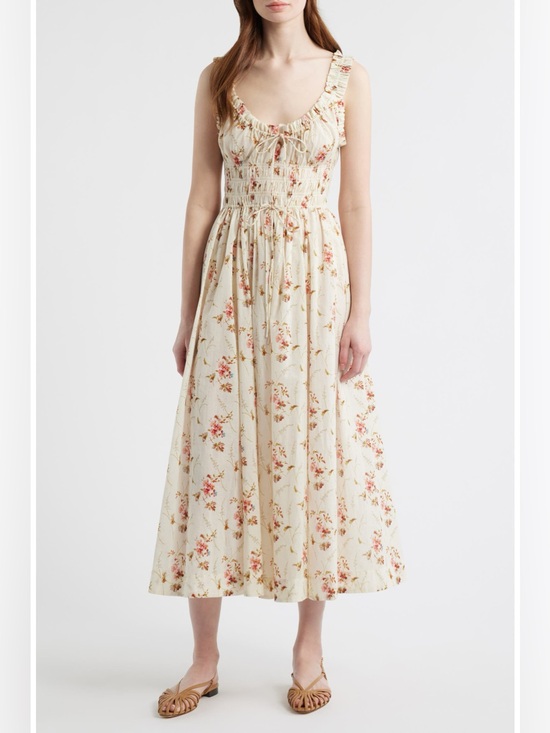 Doen Dresses & Skirts - Doen Emmaretta Floral Shirred Organic Cotton Voile Dress, XS S M L